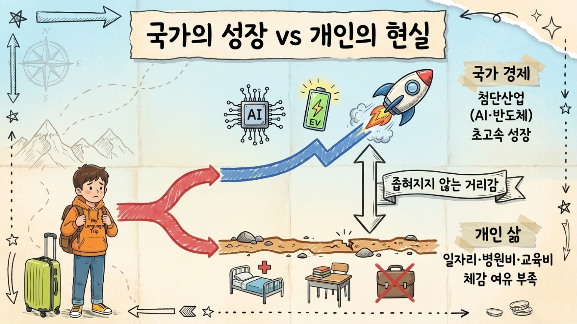 중국의 도로, 철도, 공장 건설 등 투자 중심 성장을 상징하는 이미지