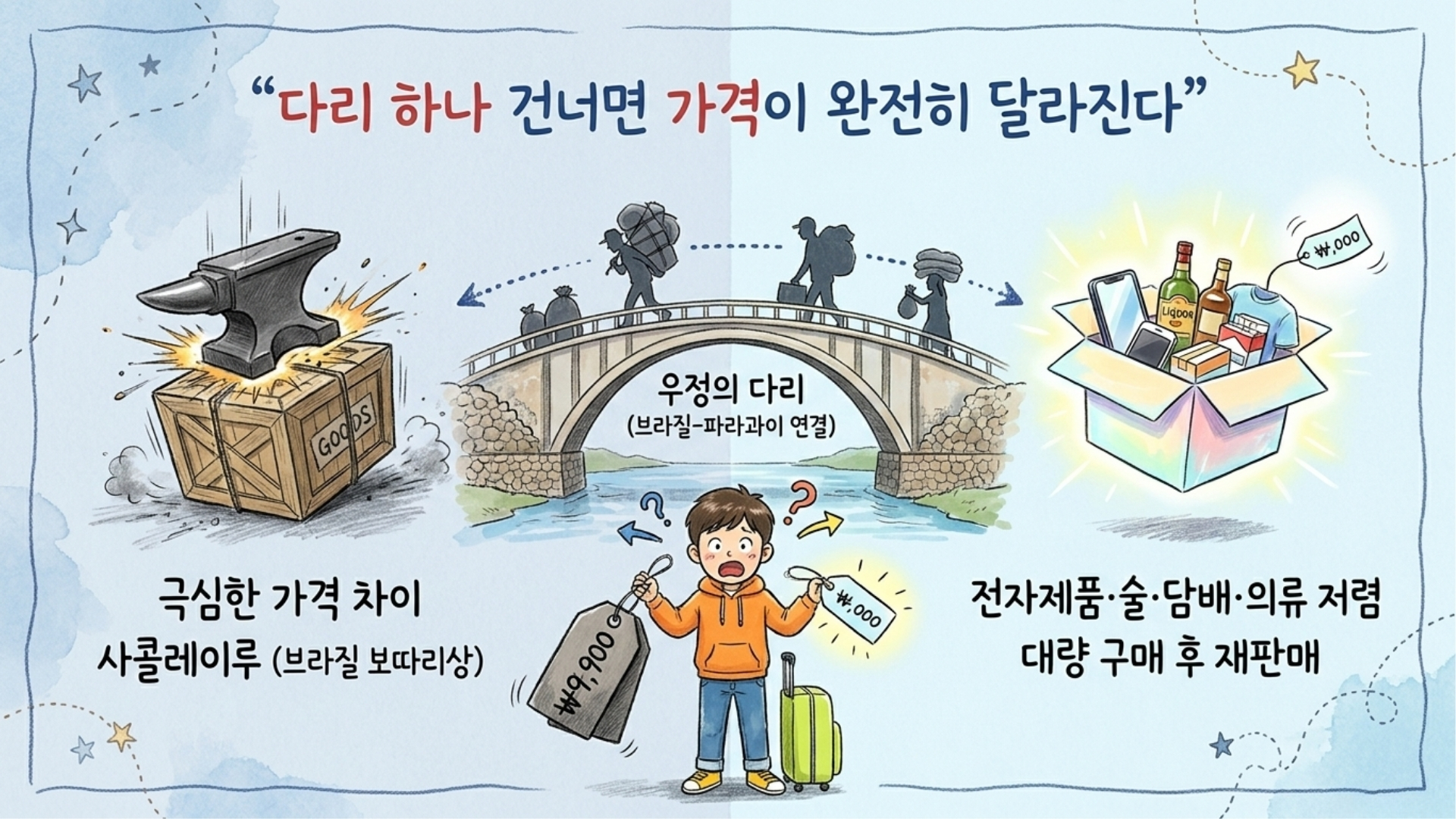 파라과이와 브라질을 잇는 우정의 다리 전경