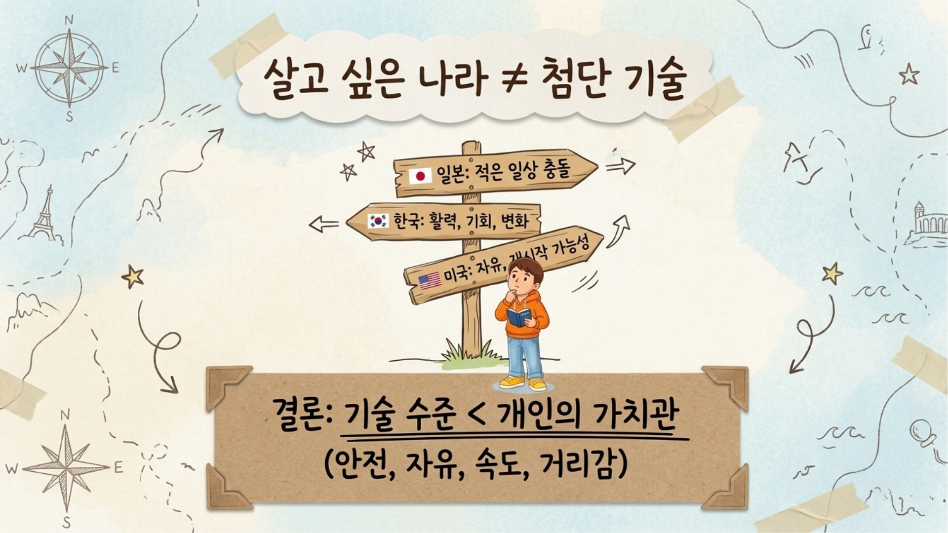첨단 기술과 인프라가 발달한 도시 풍경