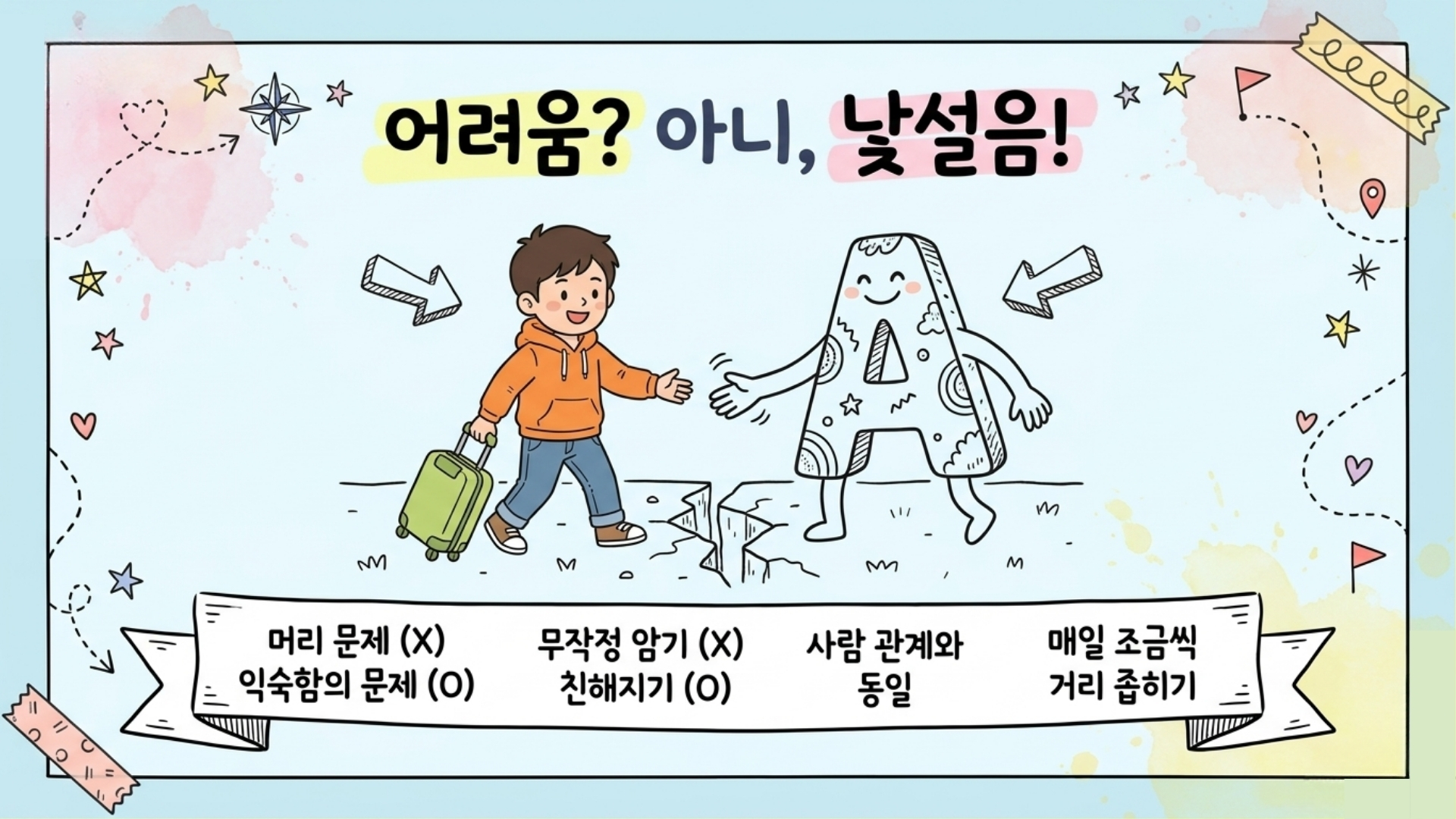 낯선 언어와 점점 가까워지는 순간